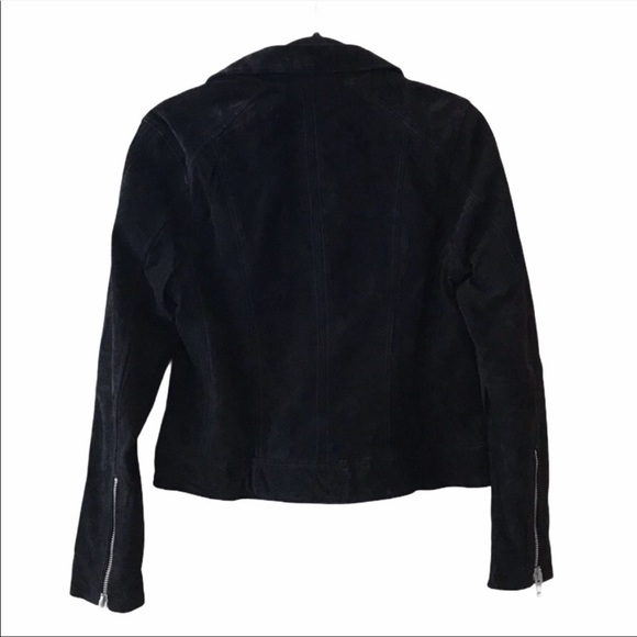 BLANK NYC Black 100% Suede Leather Moto Jacket - Picture 2 of 7